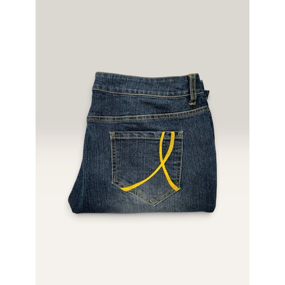 Spiegel Denim - Spiegel Straight Leg Jeans Stretch Mid Rise Women 14